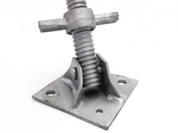 Tilting scaffolding foot Ø38 HT 63cm galvanised HDG of 5 pcs.