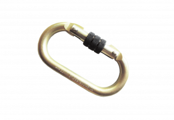 Carabiner with a safety lock and a Ø10mm screw