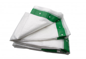 Strengthened scaffolding tarpaulin 170gr/m² - Green bands