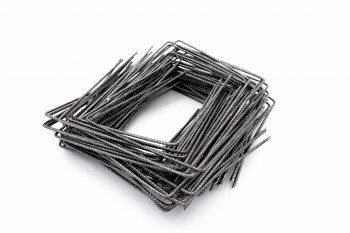Staples for non-woven crop cover