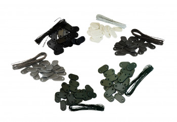 Mounting kit for nets against birds - 26 fixing elements + 4 m of wire